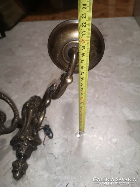 Beautiful old ornate copper cast wall arm heavy cast, 1.86 kg