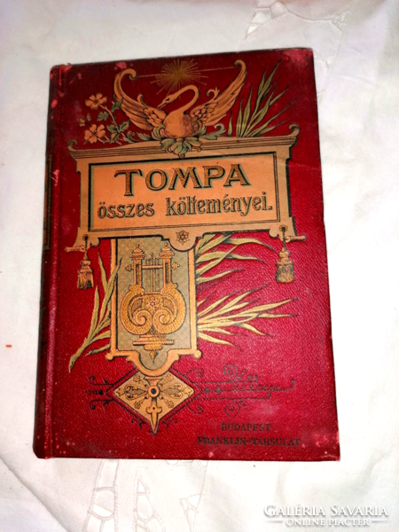 All the poems of Mihály Tompa, 1906, in gilded canvas decorative binding