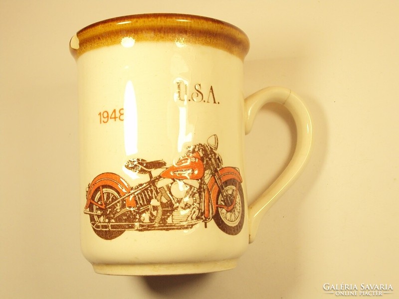 Retro marked - biltons English British ceramic glazed mug 1948. USA engine