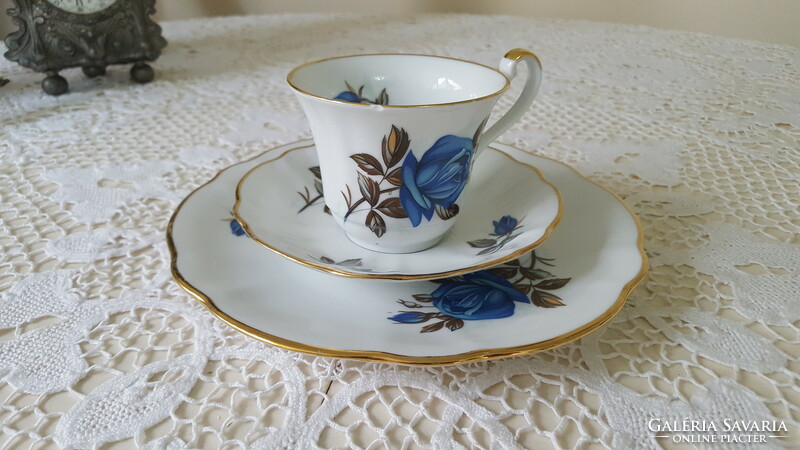 3 részes német Rheinpfalz porcelán reggeliző szett