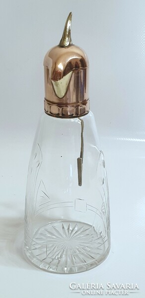 Art Nouveau copper liqueur jug, carafe, pouring spout