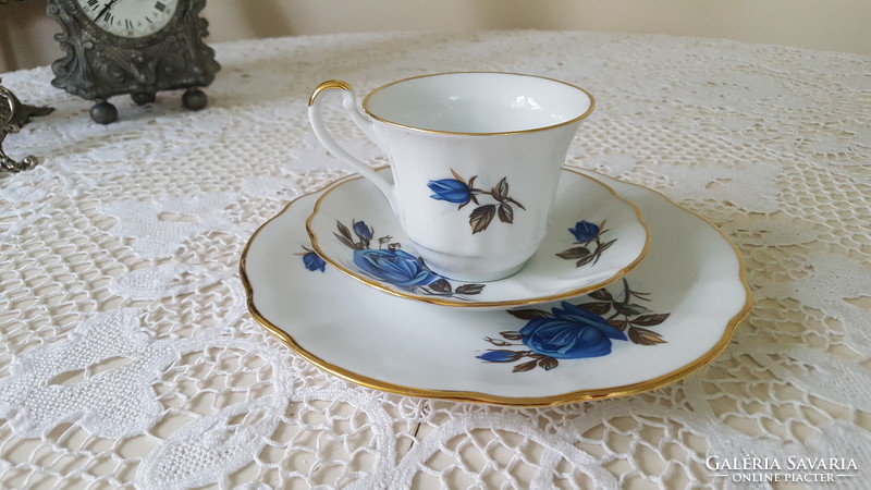 3 részes német Rheinpfalz porcelán reggeliző szett