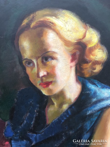 Emma Hönig ,( Vestator ) 1930- as alkotása.  2 festmény egy falemezen !