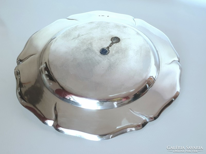 Ezüst (800) KLINKOSCH tányér, kör alakú tálca