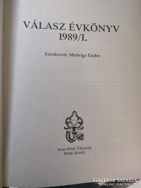 VÁLASZ ÉVKÖNYV 1989 / I. ÉS II.