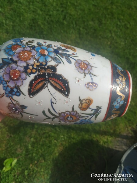 Porcelain flower and butterfly vase for sale!