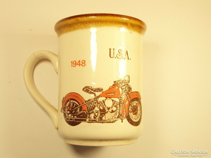 Retro marked - biltons English British ceramic glazed mug 1948. USA engine