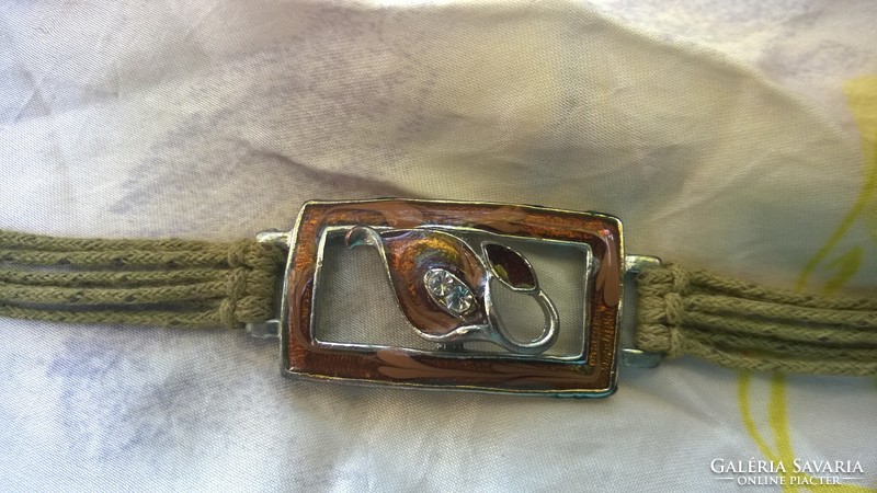 Unique pc.! Craftsman enamel bracelet-clasp-bracelet with antique effect