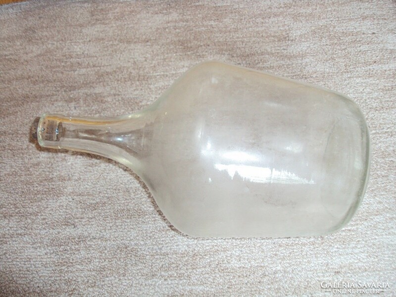 Régi demizson üveg palack kb. 5 literes