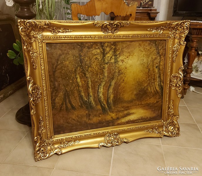 Antique fabulous autumn landscape painting!