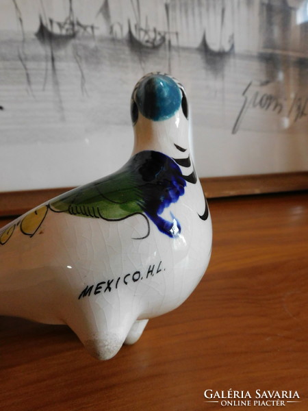 Mexikói kézzel festett kerámia madár