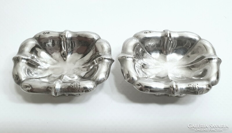 2 antique silver (13 lat) spice holders, salt holders