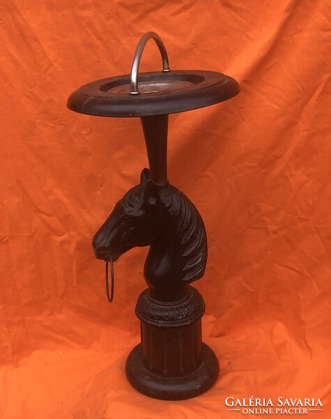 Ló lovas dekoratív hordozható fém hamus hamutartó 57 cm