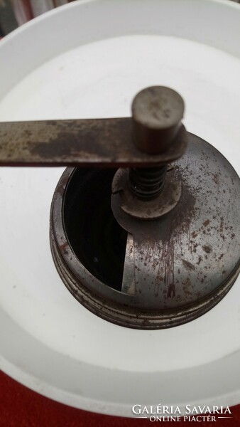 Old working coffee grinder.