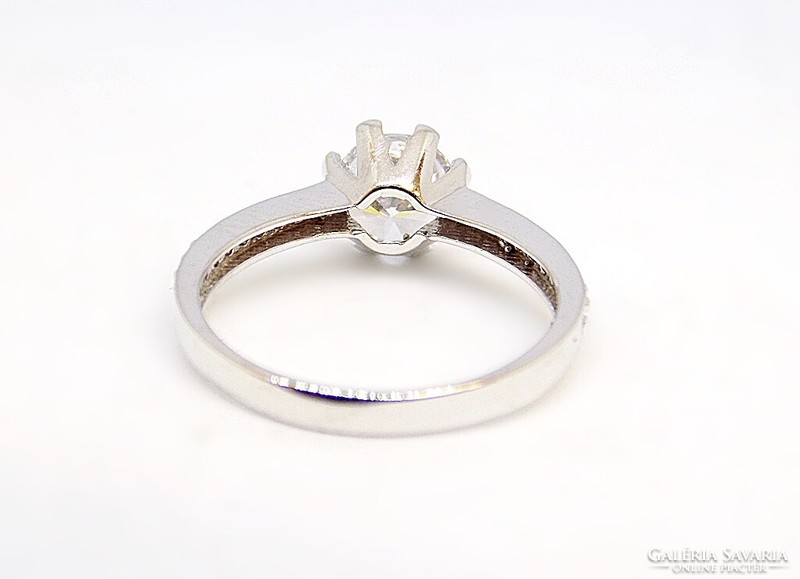 White gold stone ring (zal-au108103)
