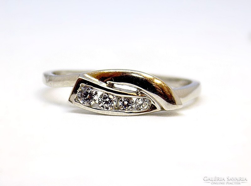 White gold stone ring (zal-au105867)