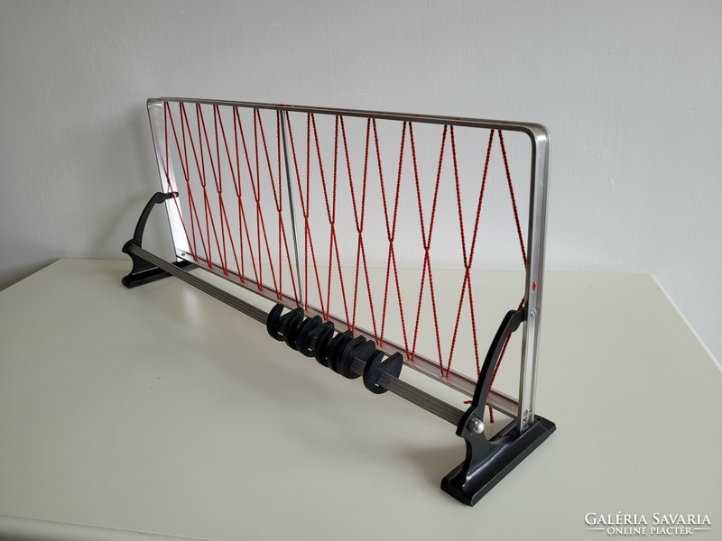 Retro old 73 cm red mesh aluminum mid century hall hat rack with hook