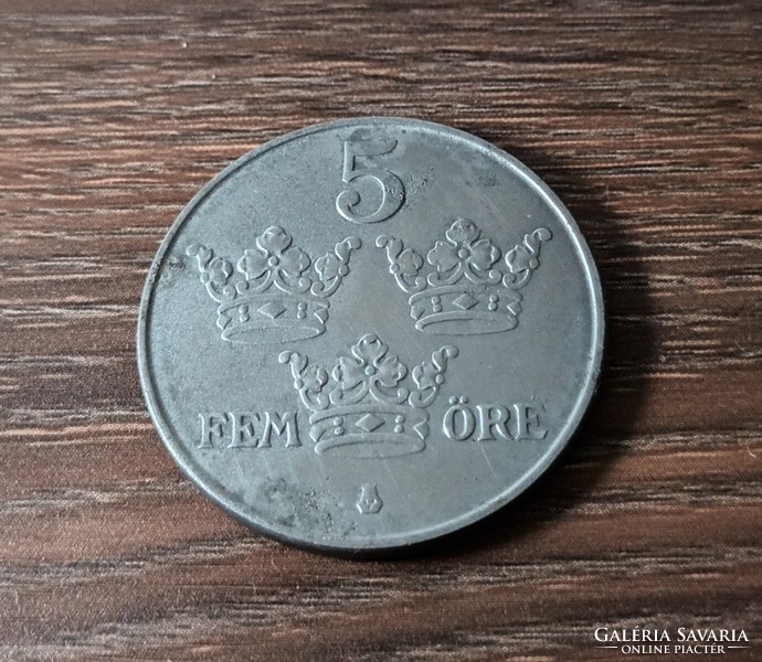 5 öre,Svédország 1944