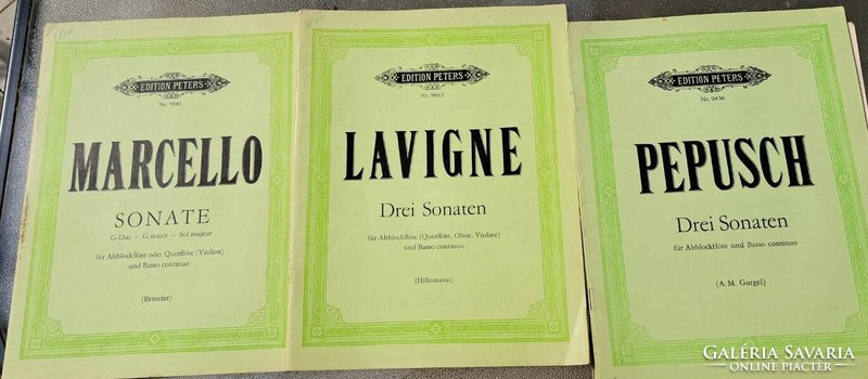 3 pieces of sheet music in one lot.