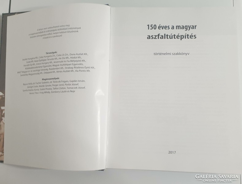 150 éves a magyar aszfaltútépítés, 2 kötet történelmi szakkönyv