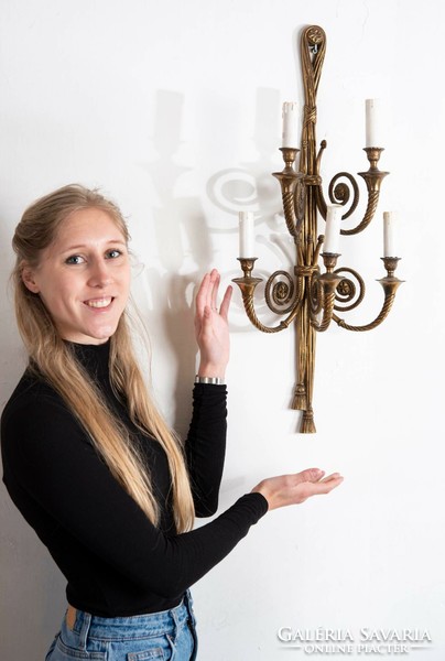 Gilded bronze Art Nouveau style wall arm - 5 arms