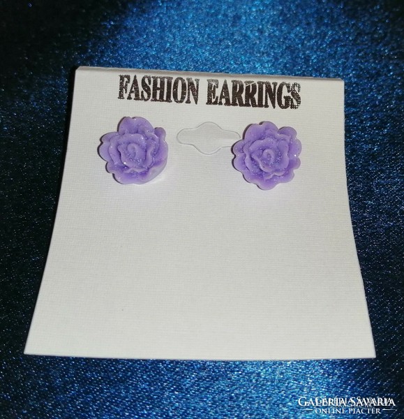 New purple rose jewelry earrings (1)