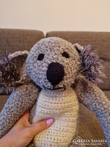 Gray knitted koala baby