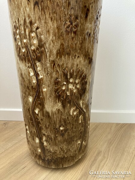 Zsolnay pyrogranite floor vase / cluster pearl design - 55 cm