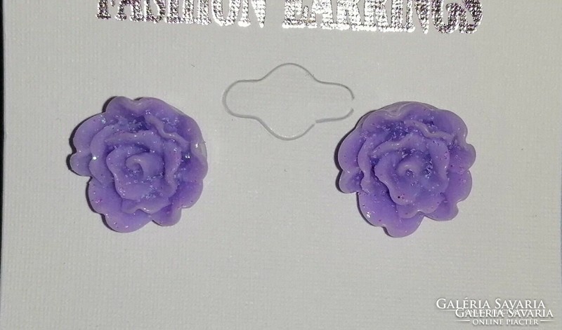 New purple rose jewelry earrings (1)