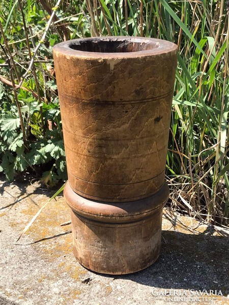 Nice old wooden mortar