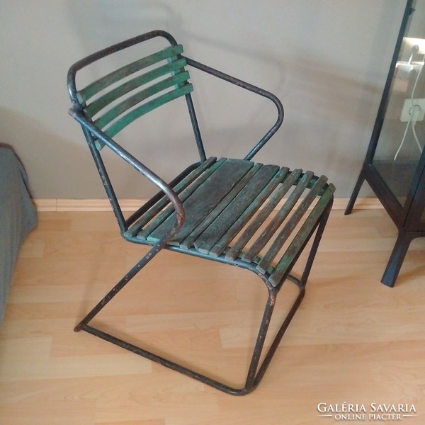 Old retro vintage beach chair industrial loft design