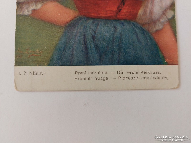 Old postcard art postcard 1915 josef ženíšek