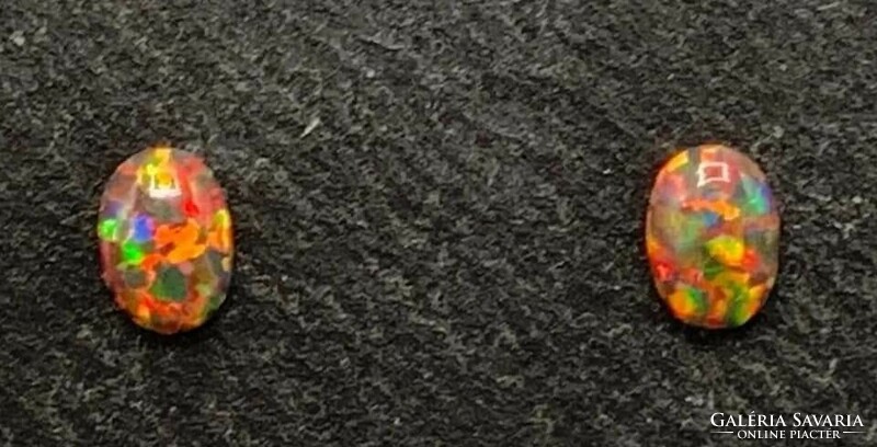 Opal gemstone/sterling silver earrings, 925 - new