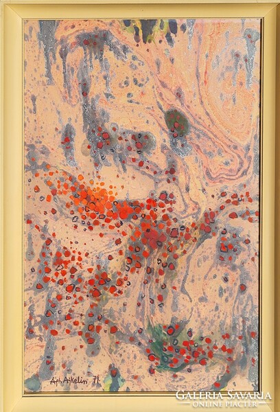 Ágh ajkelin lajos (1907 - 1995) poppies. C. Gallery painting 76x56cm with original guarantee!