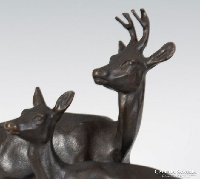 Bronze figure of roe deer and suta
