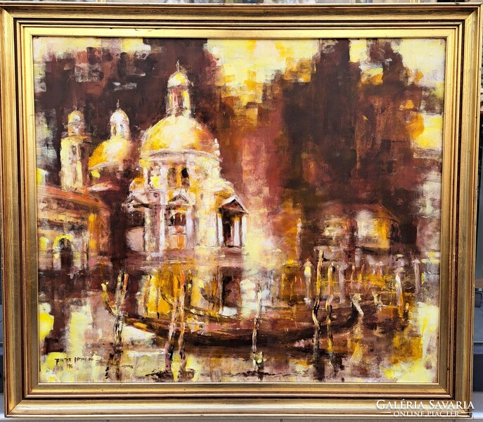 Pál István Pintér (1948-): Venice, 60x70 cm.