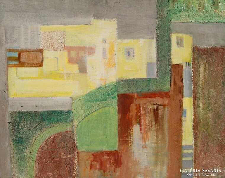 zsuzsa B. Molnár (1938): cityscape - framed painting