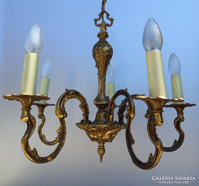 Decorative heavy cast copper chandelier