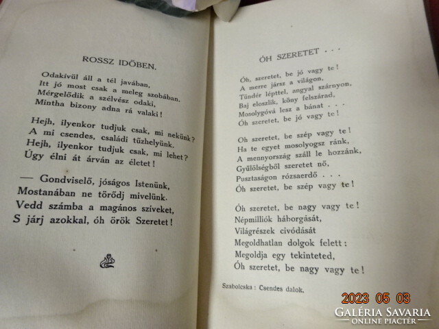 Szabolcska Mihály: Csendes dalok című verses kötet 1911-ből. Jókai.