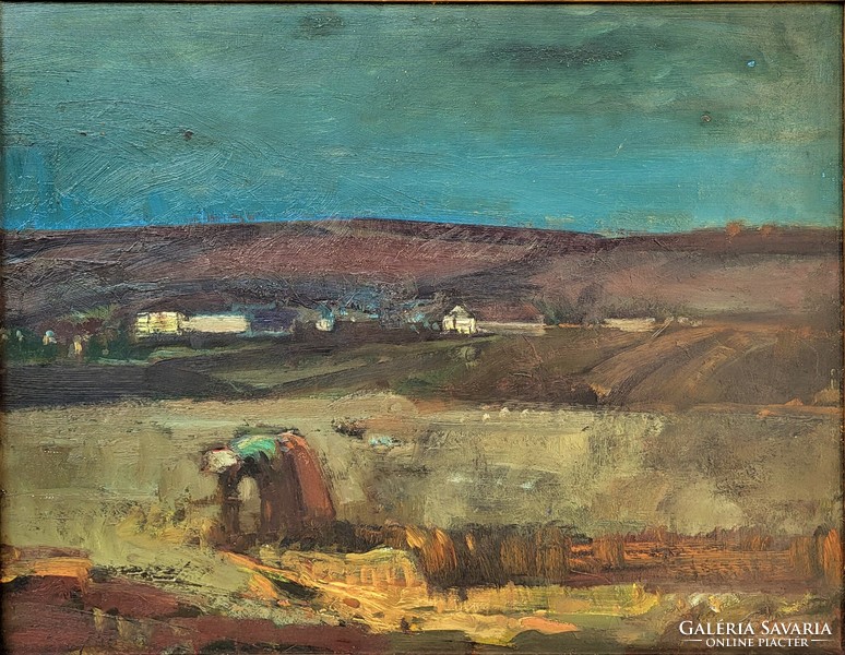 Géza Boross (1908 - 1971) landscape c. Gallery painting with original guarantee!!