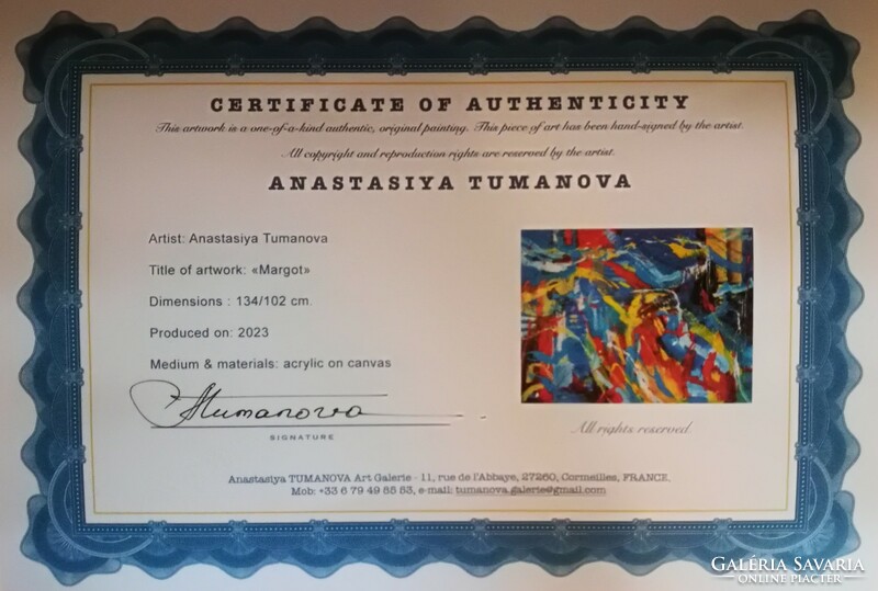 ANASTASIYA TUMANOVA- MARGOT - akril, vászon 138x105 cm