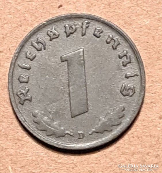 Németország Horogkeresztes 1 birodalmi pfennig 1942