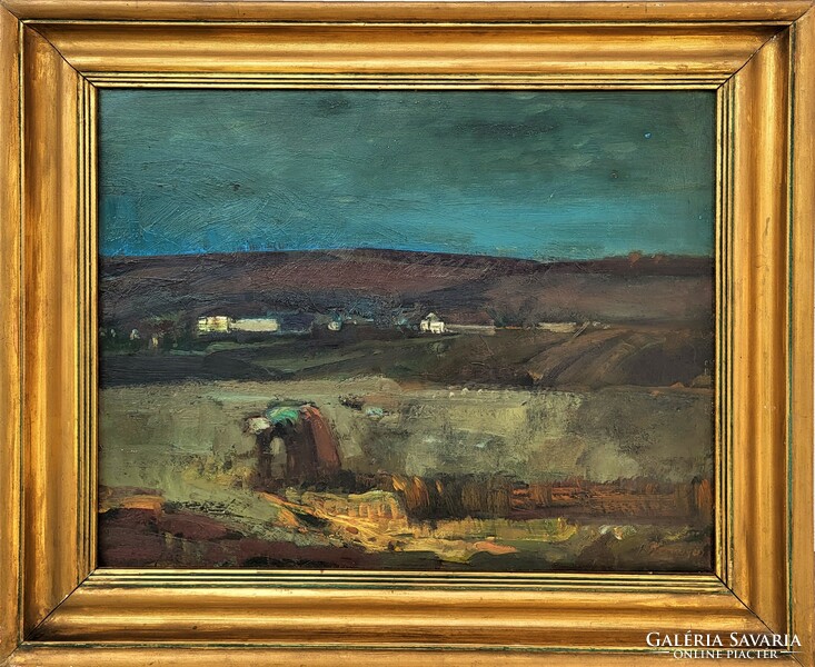 Géza Boross (1908 - 1971) landscape c. Gallery painting with original guarantee!!