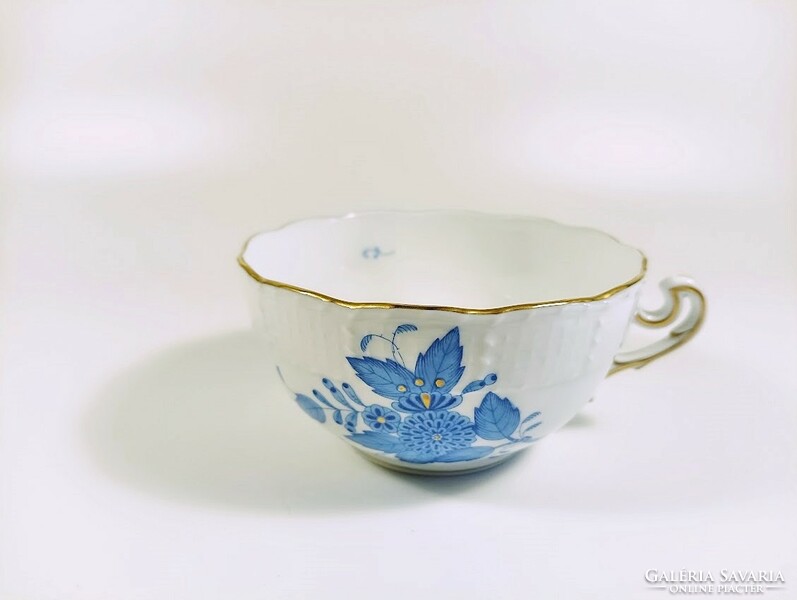 Herend, blue Appony pattern teacup and saucer, hand-painted porcelain, flawless! (B134)