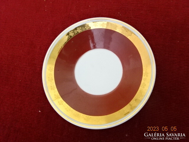 Hölóháza porcelain brown coffee cup coaster. Jokai.