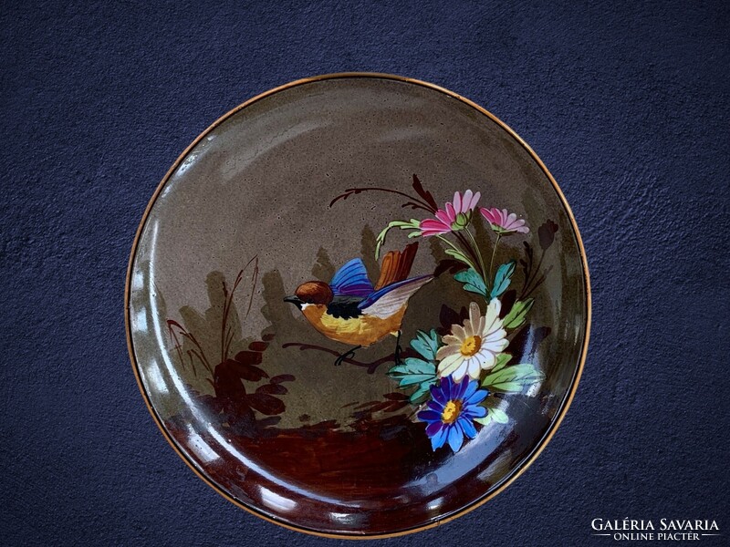 CREIL & MONTEREAU 1845 körüli porcelán tányér csodás színekkel, kézzel festett