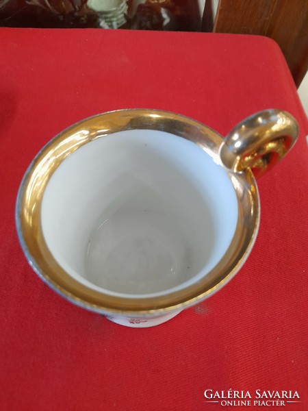 Alt wien angelica kauffmann, hand-painted, cobalt blue, gilded porcelain tea-coffee chocolate cup