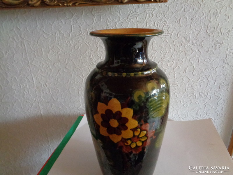 Folk vase, beautifully crafted, hand-painted, signed