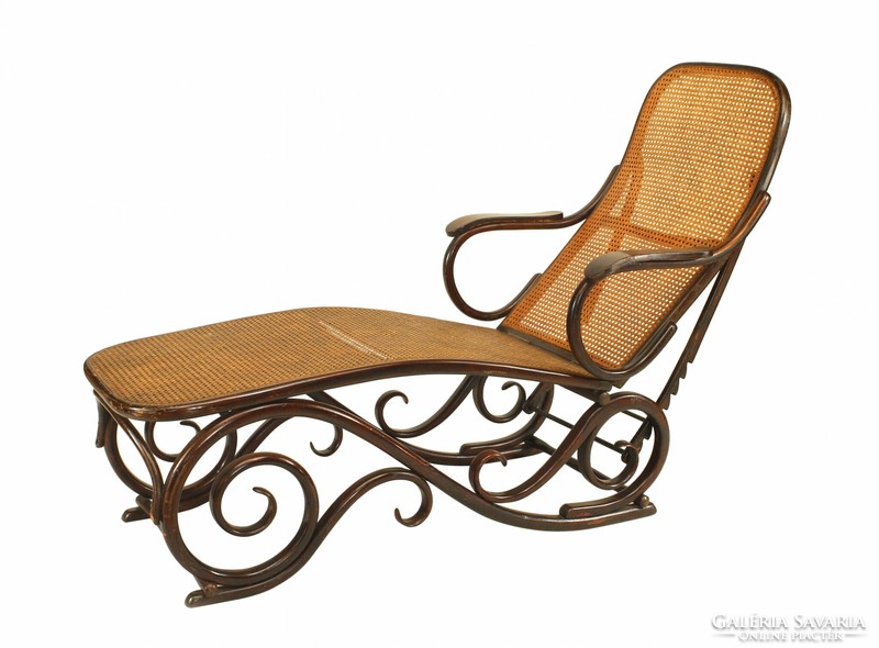 Collector's curiosity! Flawless fischel chaise longue - Thonet competition 1915
