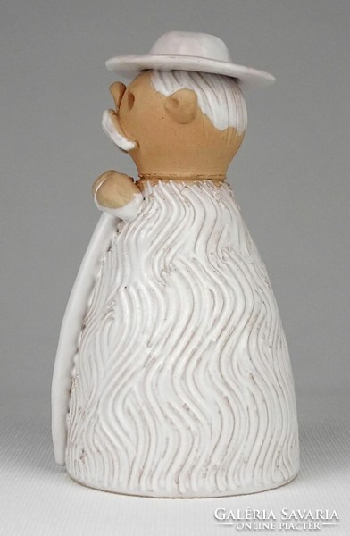 1M952 Szilágyi Mária : Kalapos bácsi kerámia figura 14 cm